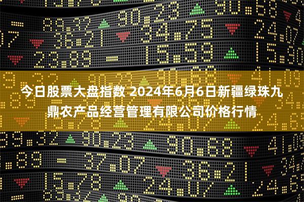 今日股票大盘指数 2024年6月6日新疆绿珠九鼎农产品经营管理有限公司价格行情