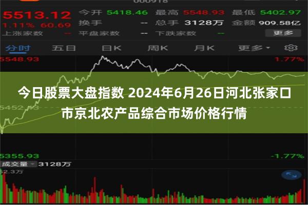 今日股票大盘指数 2024年6月26日河北张家口市京北农产品综合市场价格行情