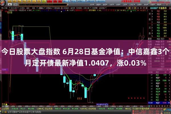 今日股票大盘指数 6月28日基金净值：中信嘉鑫3个月定开债最新净值1.0407，涨0.03%